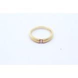 9ct gold pink sapphire single stone ring (1.8g)