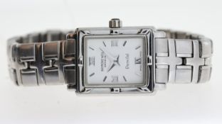 RAYMOND WEIL LADIES PARSIFAL REF 9631, approx 18mm white dial with baton & Roman Numeral hour