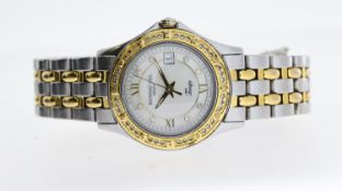 RAYMOND WEIL LADIES COLLECTION TANGO REF 5390, approx 26mm mother of pearl dial with round jewel &