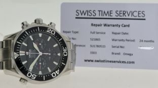 OMEGA SEAMASTER AMERICA'S CUP CHRONOGRAPH REFERENCE 178.0515, black dial with luminous hour markers,