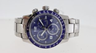 TISSOT T-SPORT V8 CHRONOGRAPH REF T039417A, approx 41mm blue dial with baton hour markers,