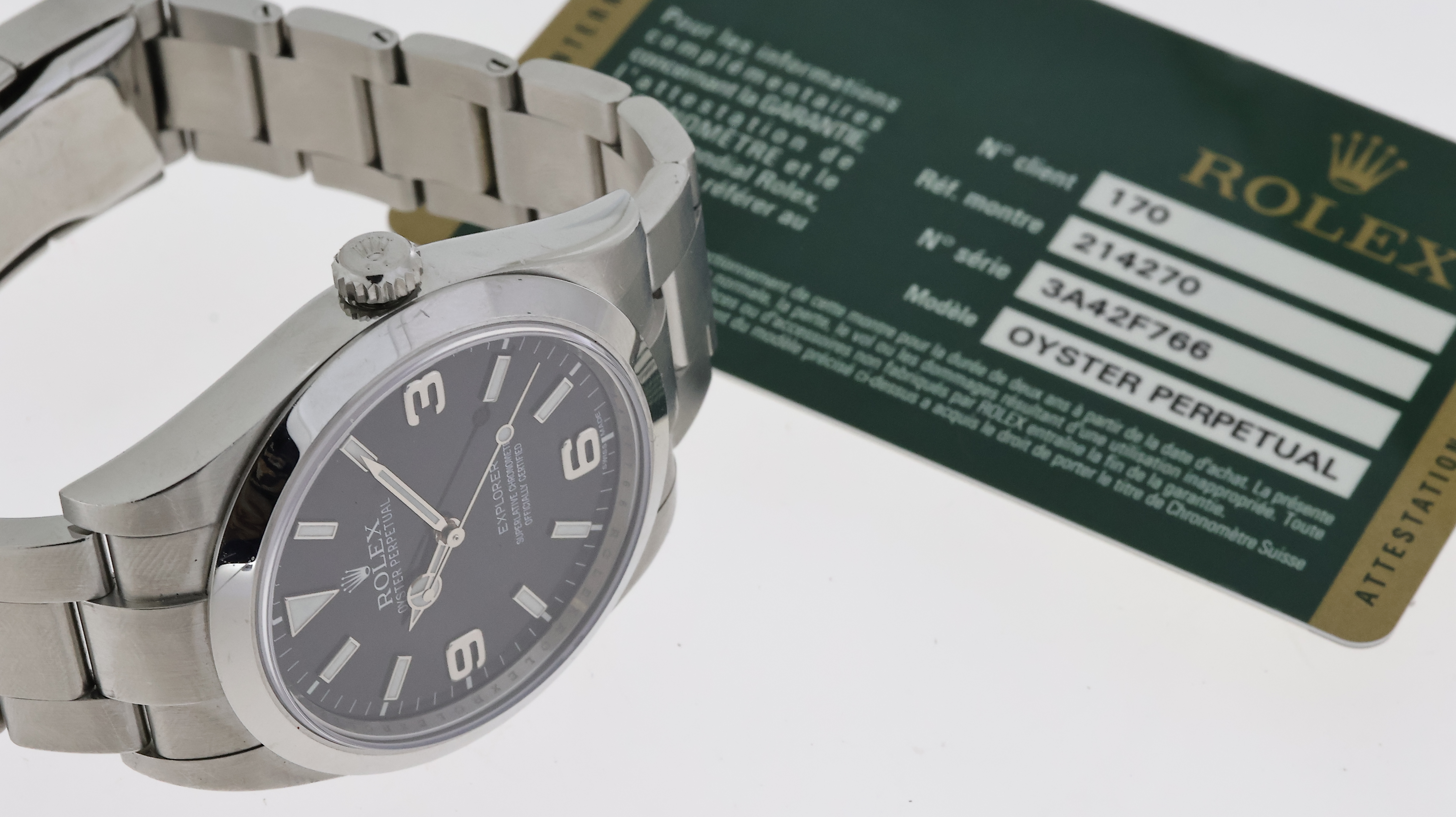 ROLEX EXPLORER REFERENCE 214270 BOX AND PAPERS 2012 - Image 2 of 6