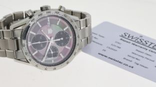 TAG HEUER CARRERA AUTOMATIC CHRONOGRAPH REF CV201P W/WARRANTY CARD, approx 40mm mother of pearl dial
