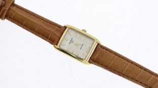 TISSOT FASCINATION REF T315, approx 18mm champagne dial with dauphine hour markers, gold plated