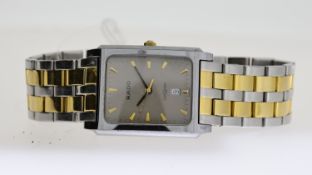 RADO DIASTAR DATE REF 129.0564.3, approx 24mm grey dial with dauphine hour markers, date aperture at