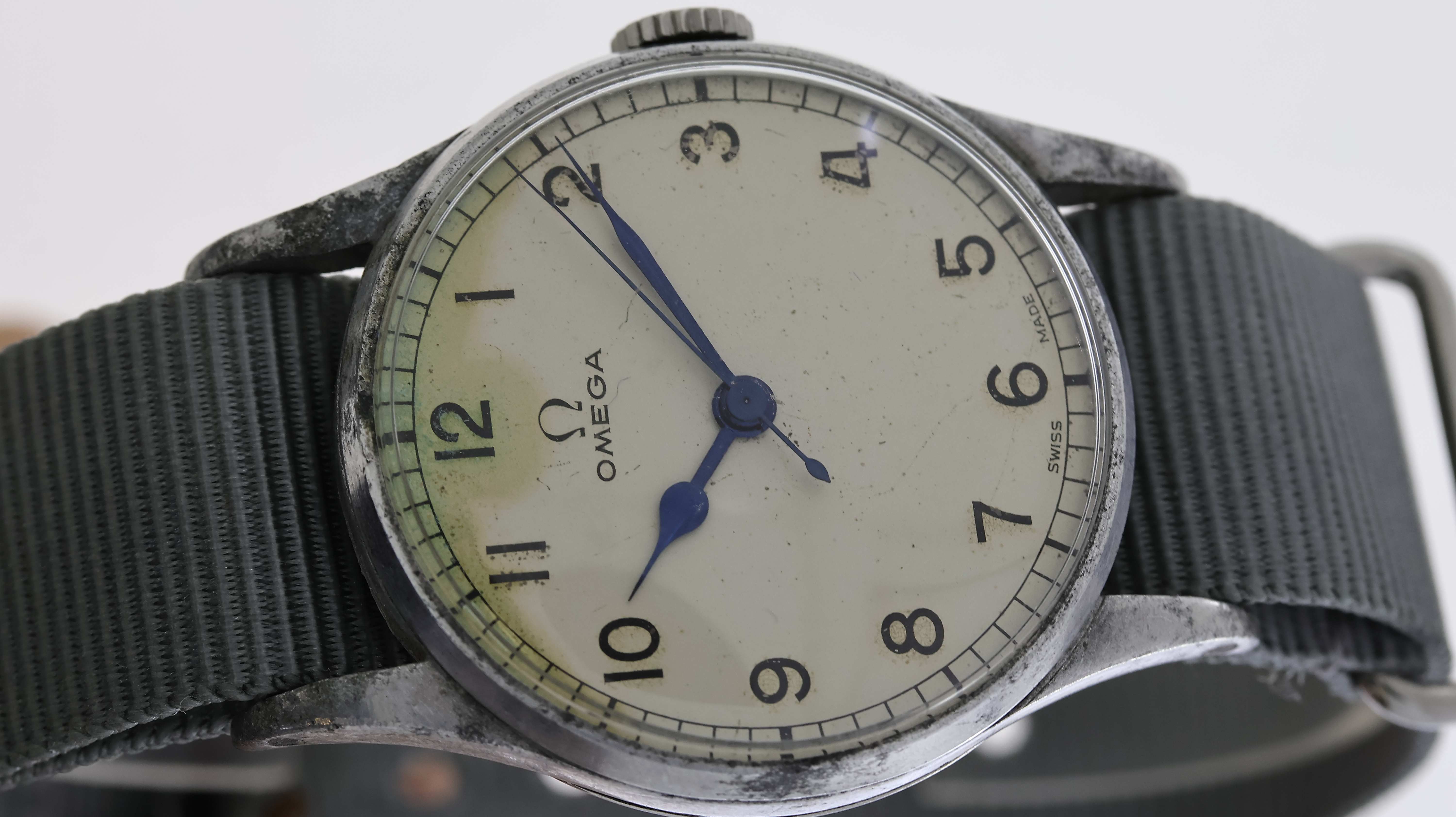 OMEGA BRITISH MILITARY RAF 6B/159 PILOTS WW2 WATCH CIRCA 1939 - Image 3 of 3