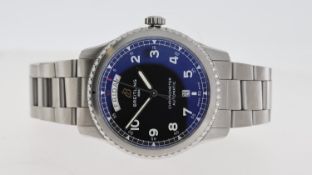 BREITLING AVIATOR 8 CHRONOMATIC REF A45330, approx 40mm black dial with Arabic hour markers, date