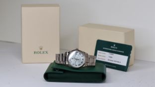 18CT ROLEX DAY DATE REFERENCE 118209 WITH ROLEX SERVICE CIRCA 2000
