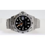 ROLEX OYSTER PERPETUAL EXPLORER II REFERENCE 226570 WITH BOX AND PAPERS 2021, black dial with