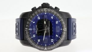 BREITLING COCKPIT NIGHT MISSION REFERENCE VB5010, circular black dial with arabic numeral hour