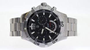 TAG HEUER AQUARACER CHRONOGRAPH REF CAF101A WITH WARRANTY CARD 2008, circular black dial with