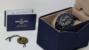 BREITLING ENDURANCE PRO CHRONOGRAPH BLUE REFERENCE X82310 WITH BOX, circular black dial with