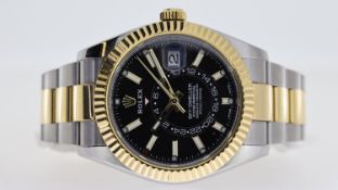 ROLEX SKYDWELLER STEEL AND GOLD REFERENCE 326933 WITH BOX AND PAPERS 2018