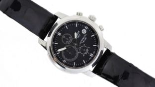 TISSOT PRC 200 AUTOMATIC CHRONOGRAPH REFERENCE T014427, black dial with three subsidairy dials, 42mm