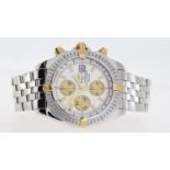 BREITLING CHRONOMAT AUTOMATIC REFERENCE B13356, circular silver dial with gold applied hour markers,