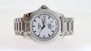 TISSOT PR100 AUTOMATIC REFERENCE P764, white dial, baton hour markers, day and date aperture,