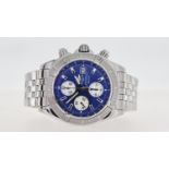 BREITLING CHRONOMAT AUTOMATIC REFERENCE A13356, circular blue dial with applied hour markers,