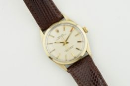 ROLEX OYSTER PERPETUAL GOLD PLATED REF. 1025, circular dial with hour markers and hands, 34mm gold