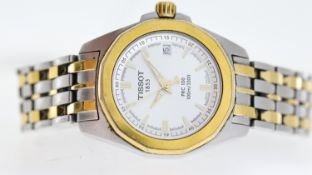 TISSOT PRC 100 REFERENCE P830/930, silver dial, outer track, gold plated bezel, stainless steel