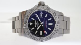 BREITLING CHRONOMETER AUTOMATIC AVENGER II SEAWOLF WITH BOX AND PAPERS, black dial, luminous baton