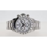 ROLEX DAYTONA COSMOGRAPH REFERENCE 116520 CIRCA 2009, white dial with luminous hour markers, 41mm