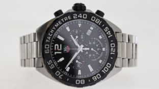 TAG HEUER FORMULA 1 QUARTZ CHRONOGRAPH REFERENCE CAZ1110 W/ WARRANTY CARD 2015, circular black