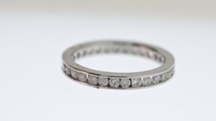 18ct white gold Diamond Full Eternity Ring, brilliant cut diamonds, estimated total diamond weight