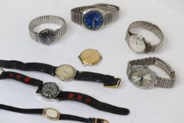 *TO BE SOLD WITHOUT RESERVE* JOB LOT OF 8 WATCHES INCLUDING CORUMN, USSR SEKONDA, ORIS, SEIKO