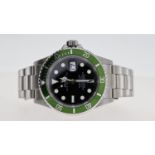 ROLEX SUBMARINER 'KERMIT' REFERENCE 16610LV CIRCA 2006