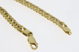 Hallmarked and stamped 375 a gold chain weighing 47.5g, 50cm in length.