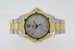 TAG HEUER AQUARACER QUARTZ REFERENCE WAF1120, circular sunburst silver dial with baton hour markers,