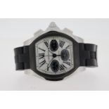 CARTIER ROADSTER XL 'PANDA' CHRONOGRAPH AUTAOMTIC REFERENCE 3405, cream dial with black Roman