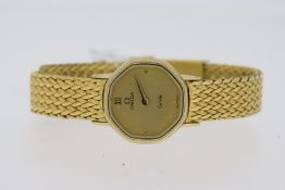 LADIES OMEGA DEVILLE 1387 QUARTZ, gold plated, Omega bracelet and clasp, 20mm