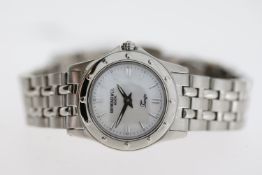 LADIES RAYMOND WEIL TANGO, MOTHER OF PEARL DIAL REFERENCE 5790, approx 22mm stainless steel case,