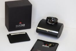 RADO CERAMIC AUTOMATIC WRISTWATCH REFERENCE R13663152 BOX AND PAPERS 2008, 34mm black ceramic case