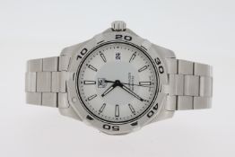 TAG HEUER AQUARACER 300M REFERENCE WAP1111, silver dial, stainless steel, 41mm (inc crown guards)