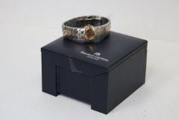 LADIES MAURICE LACROIX WRISTWATCH REFERENCE 59852 WITH BOX, approx 24mm stainless steel case with
