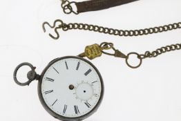 *TO BE SOLD WITHOUT RESERVE* SILVER BACK POCKET WATCH (AS FOUND) 50mm silver cased pocket watch with