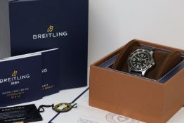 BREITLING SUPEROCEAN REFERENCE A17367 WITH BOX AND PAPERS 2019, 44mm case, black dial with