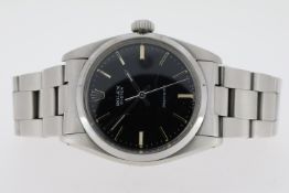 VINTAGE ROLEX OYSTER PRECISION REFERENCE 6426 CIRCA 1981, circular gloss black dial with baton