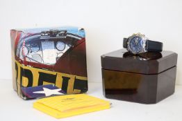 BREITLING CHRONOMAT CHRONOGRAPH REFERENCE B13050.1 BOX AND PAPERS 1998, circular blue dial with