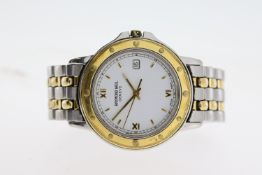 RAYMOND WEIL QUARTZ WATCH REFERENCE 5560, approx 36mm stainless steel case with snap on case back. A