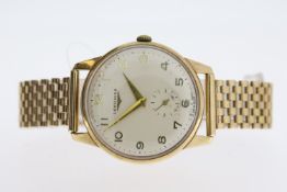9CT VINTAGE LONGINES MECHANICAL WRISTWATCH REFERENCE 7297, inner case back hallmarked 9ct,