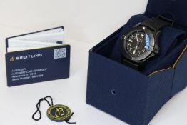 BREITLING AVENGER SEA WOLF 45 NIGHT MISSION REFERENCE V17319 BOX AND PAPERS 2021, circular black