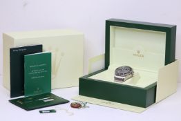 ROLEX SEA DWELLER DEEPSEA REFERENCE 116600 BOX AND PAPERS 2012, circular black dial with applied