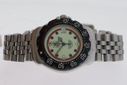 VERY RARE TAG HEUER PROFESSIONAL 'GHOST BUSTER' REFERENCE WA1211, luminous dial with black bezel