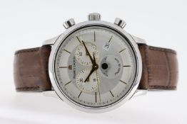 MAURICE LACROIX MOON PHASE CRONOGRAPH QUARTZ WATCH REFERENCE LC1148, approx 40mm stainless steel