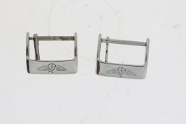 *TO BE SOLD WITHOUT RESERVE* TWO BREITLING STAINLESS STEEL BUCKLES