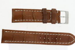BREITLING BROWN LEATHER STRAP AND BUCKLE 22MM