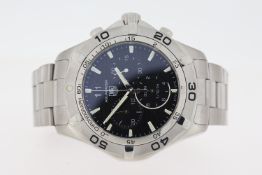 TAG HEUER AQUARACER 300M CHRONOGRAPH QUARTZ WATCH REFERENCE CAF101E, Approx 43mm stainless steel